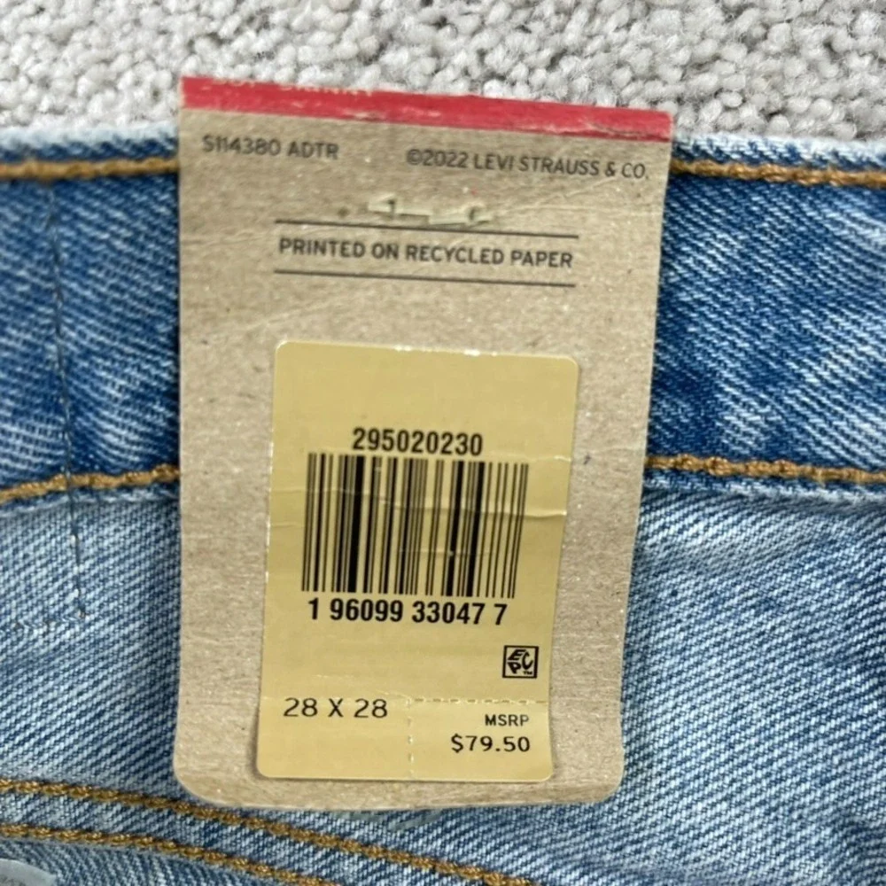 Levis‎ Jeans Womens 28 Blue 501 S Skinny Button Fly High Rise Denim NEW NWT
